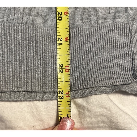 QUINCE Lightweight Cotton Cashmere Cardigan Sweater Set Gray Womens M Minimalist - Picture 10 of 16